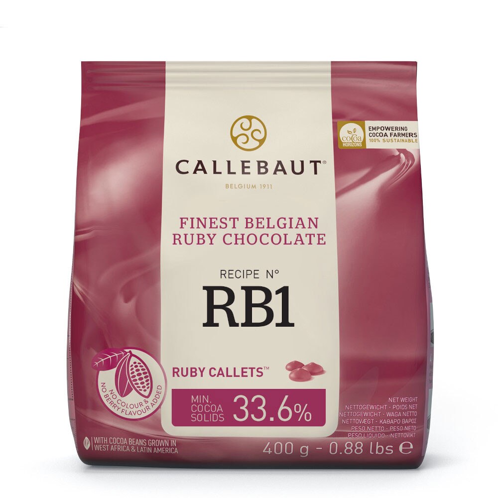 Callebaut Ruby Chocolate – 400g Bag